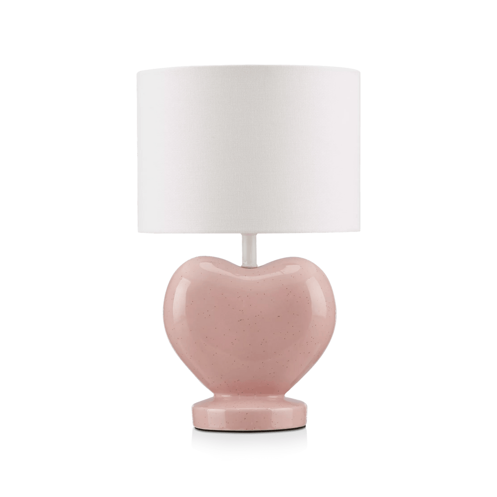 Pink Heart Shaped Table Lamp