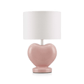 Pink Heart Shaped Table Lamp