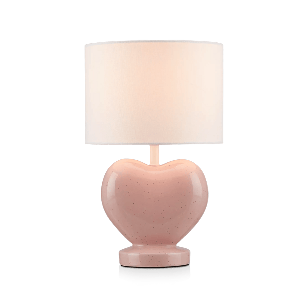 Pink Heart Shaped Table Lamp