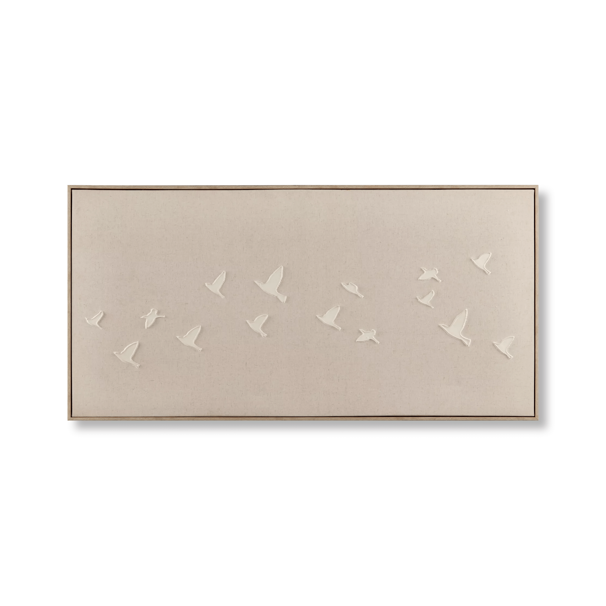 Flock of Birds Oil Painted Framed Art