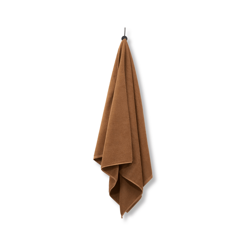 Cognac Textured Bath Towel