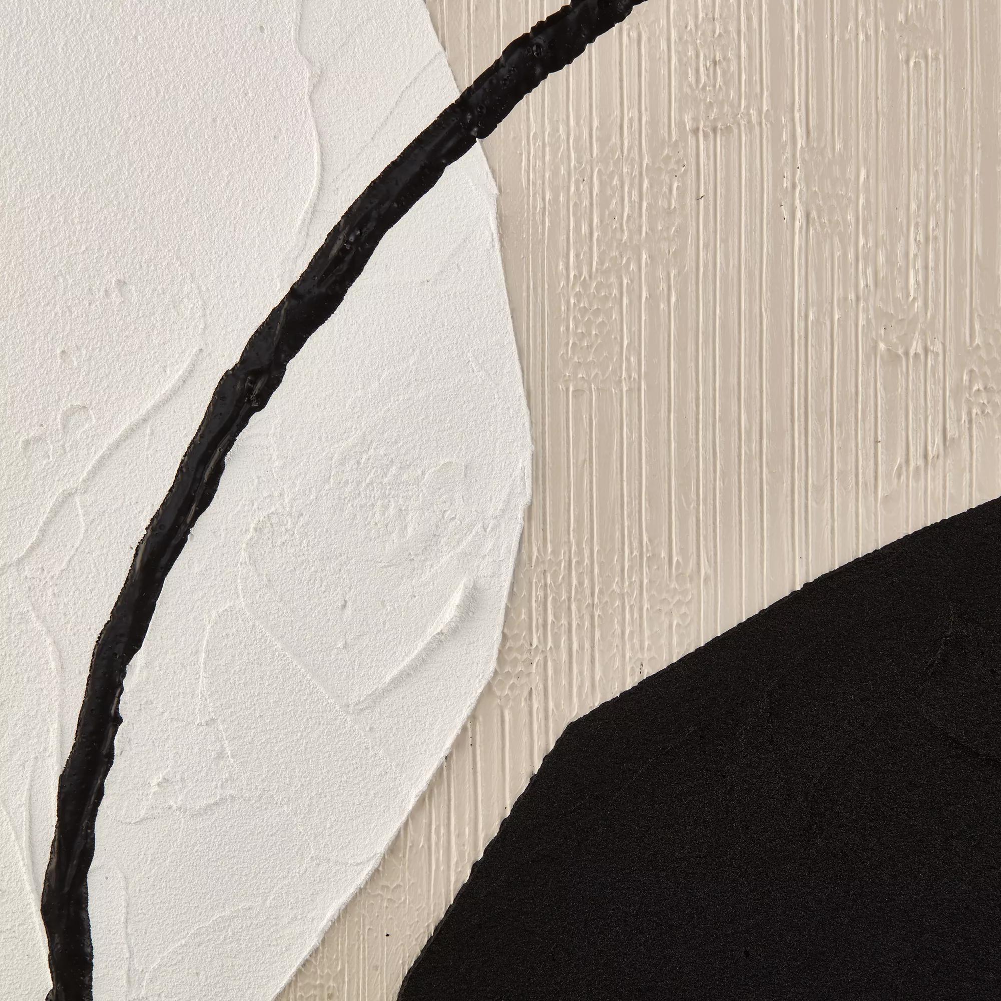 Neutral Oval Abstract Painted Canvas