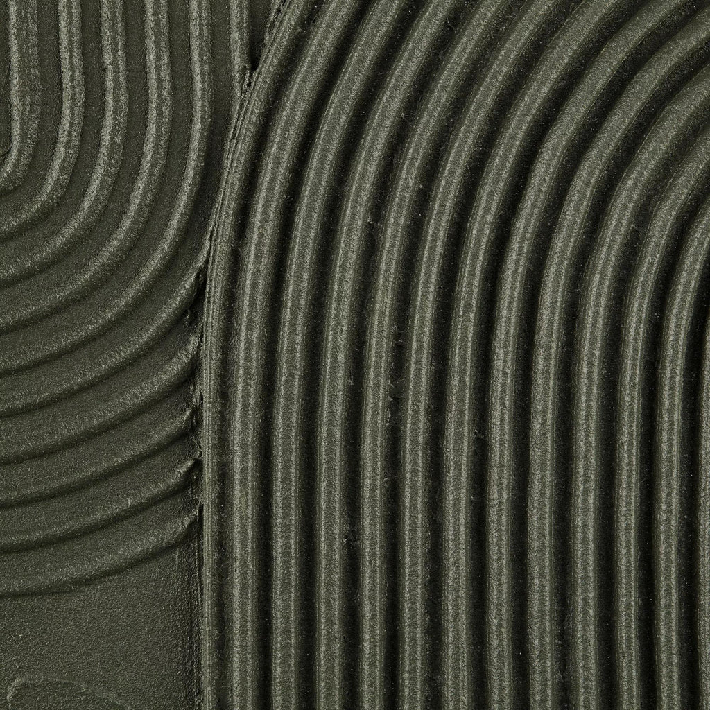 Green Lines Oil Painted Canvas