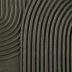 Green Lines Oil Painted Canvas