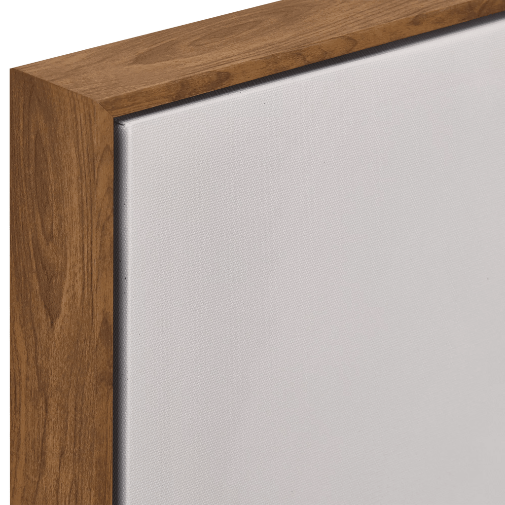 Succulents in Wood Vase Printed Framed Canvas