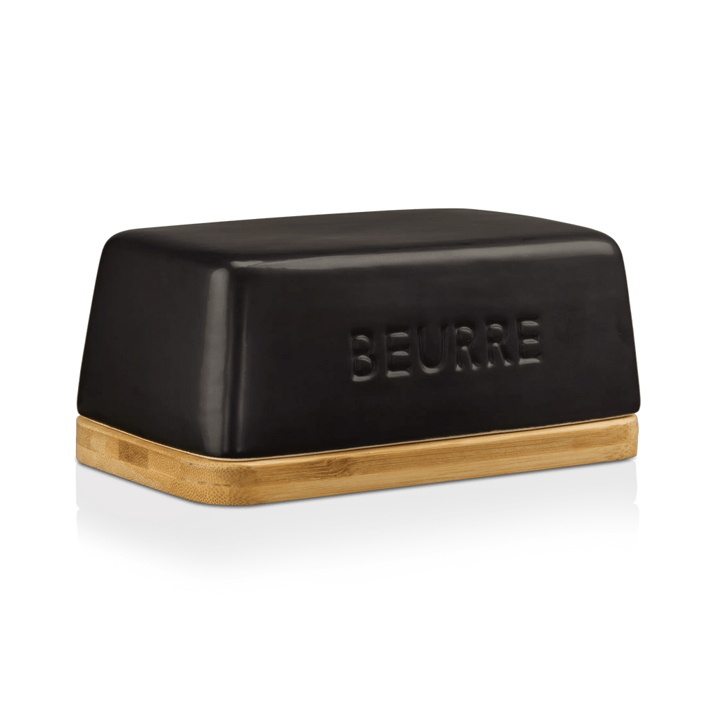 Ceramic & Wood Butter Dish