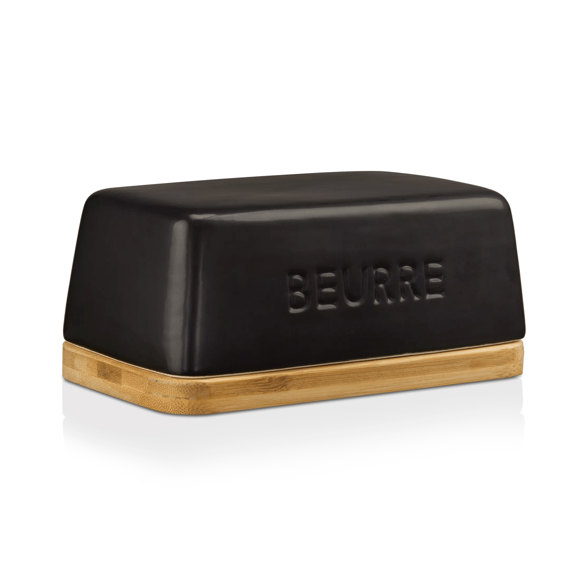 Ceramic & Wood Butter Dish