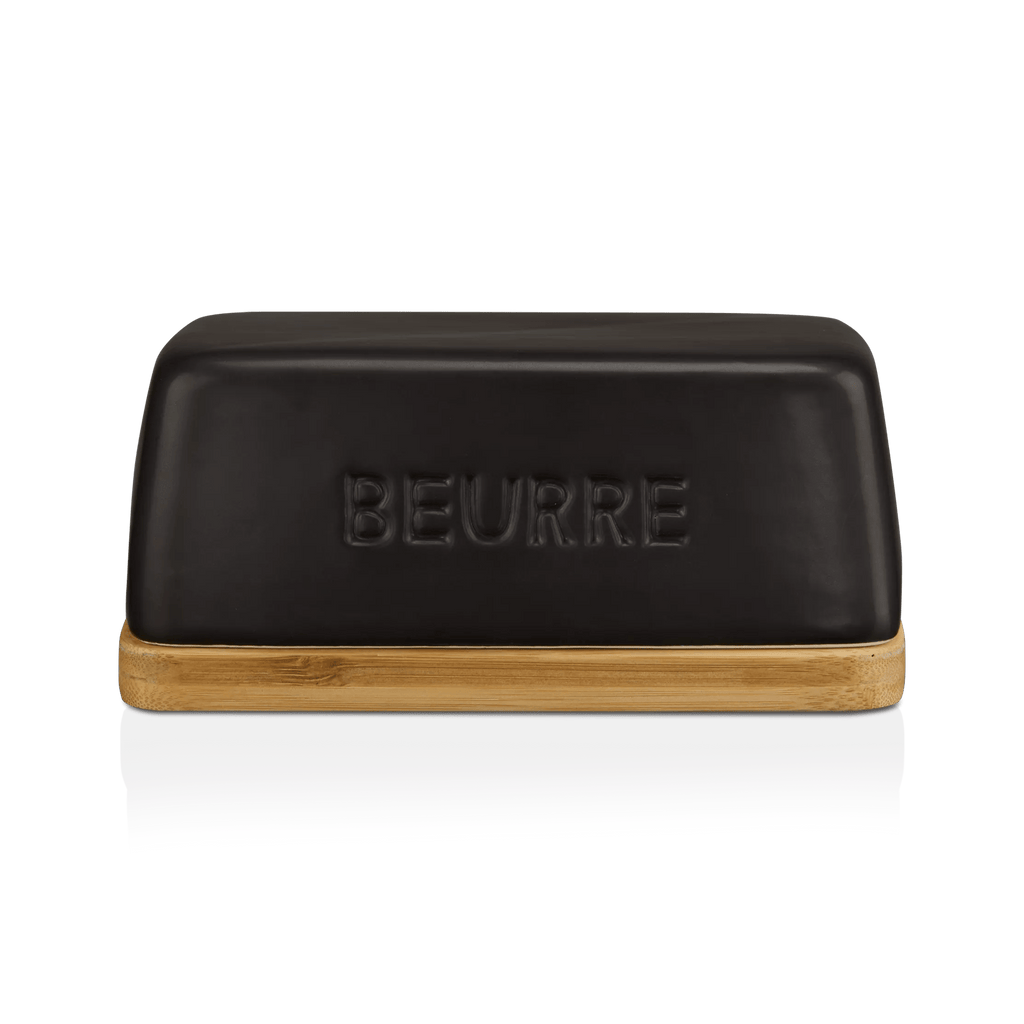 Ceramic & Wood Butter Dish