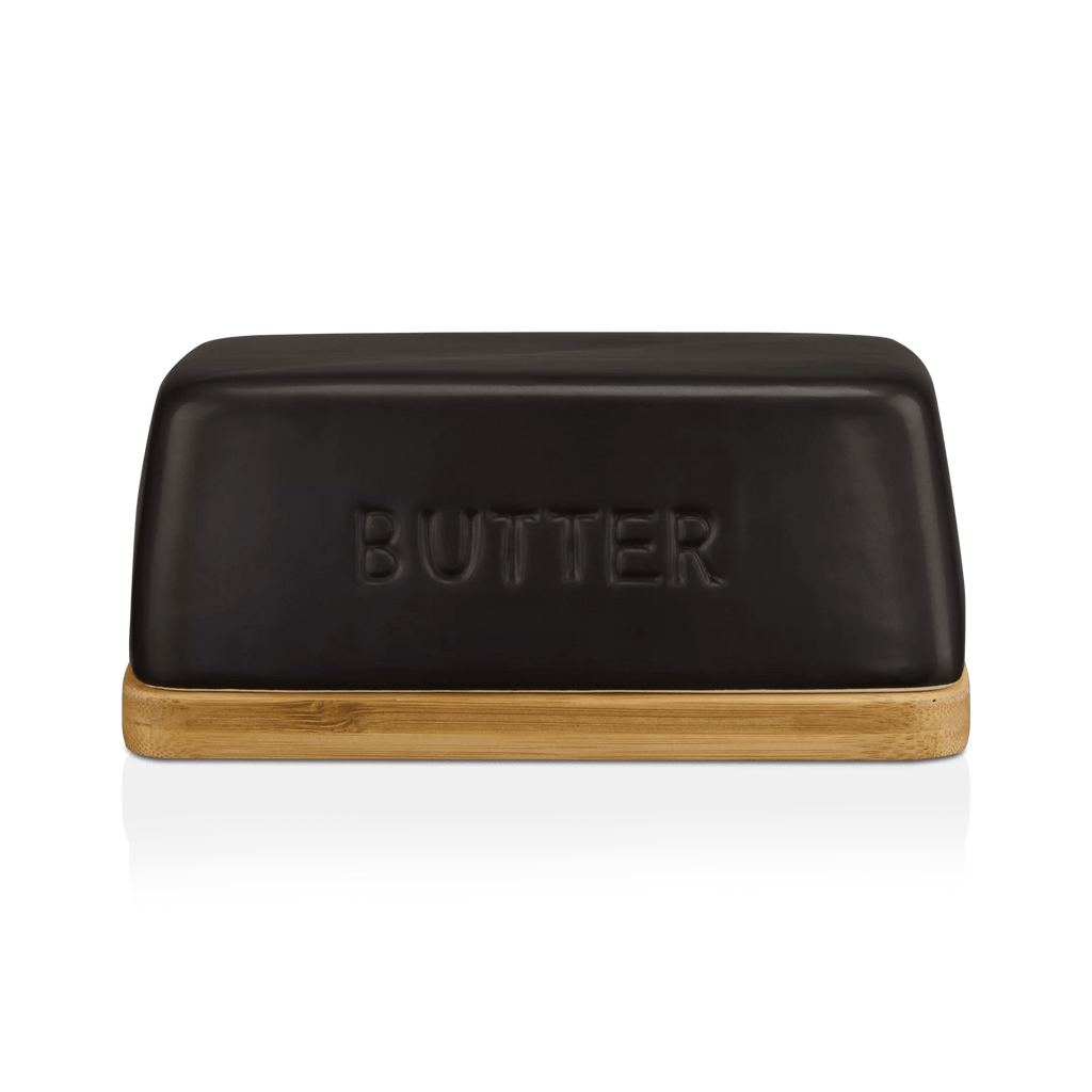 Ceramic & Wood Butter Dish