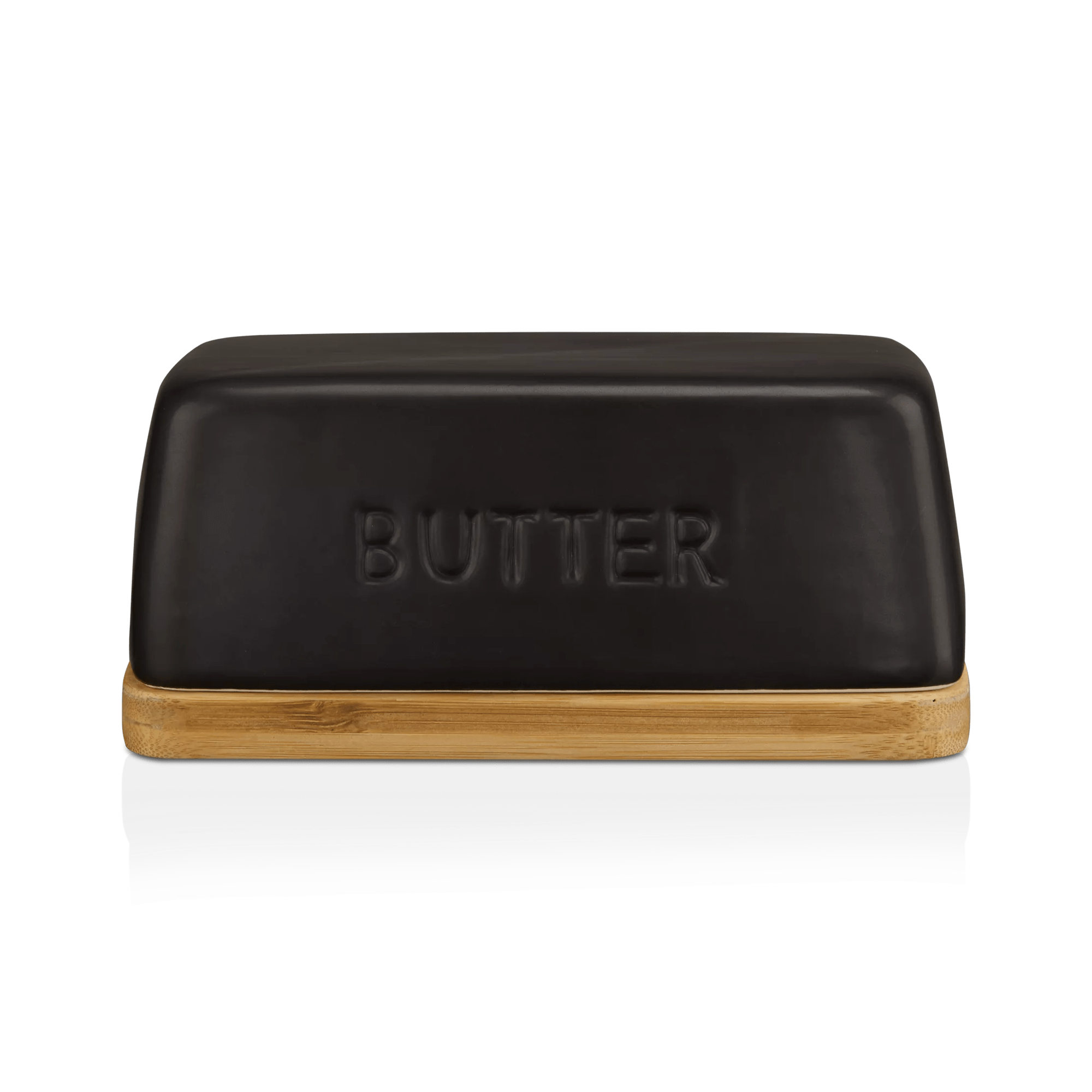 Ceramic & Wood Butter Dish