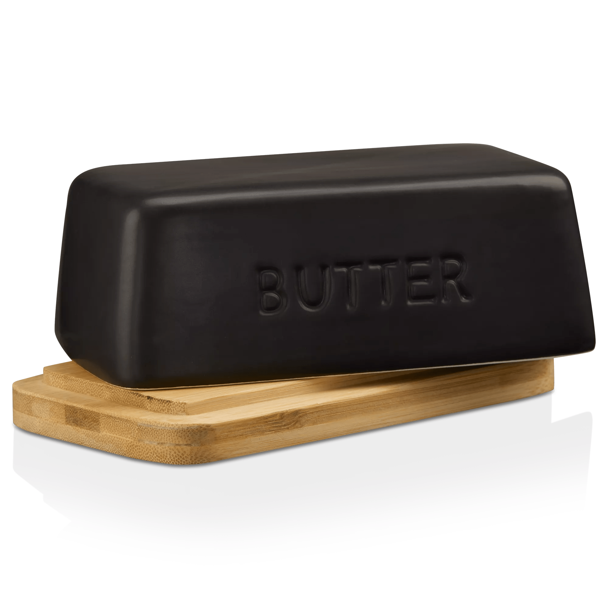 Ceramic & Wood Butter Dish