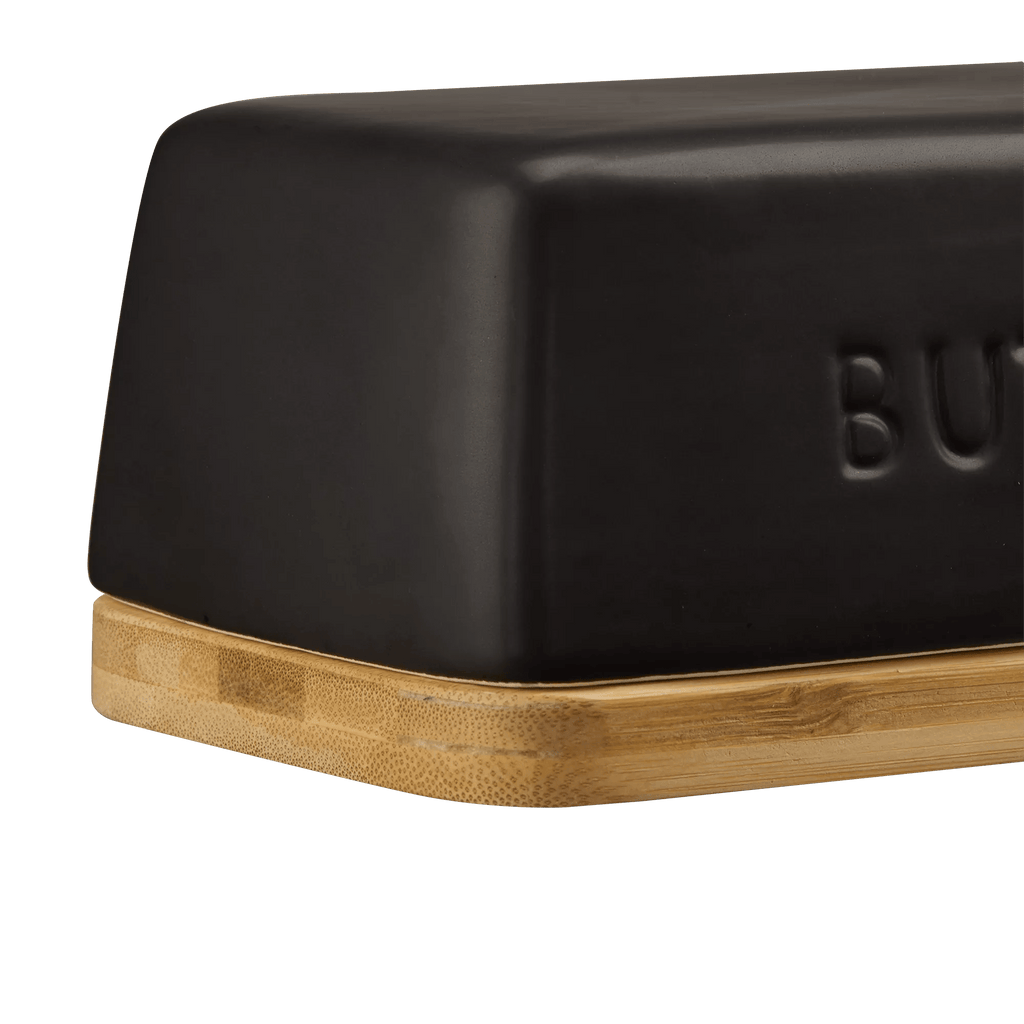 Ceramic & Wood Butter Dish