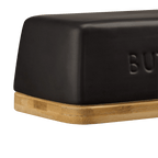 Ceramic & Wood Butter Dish