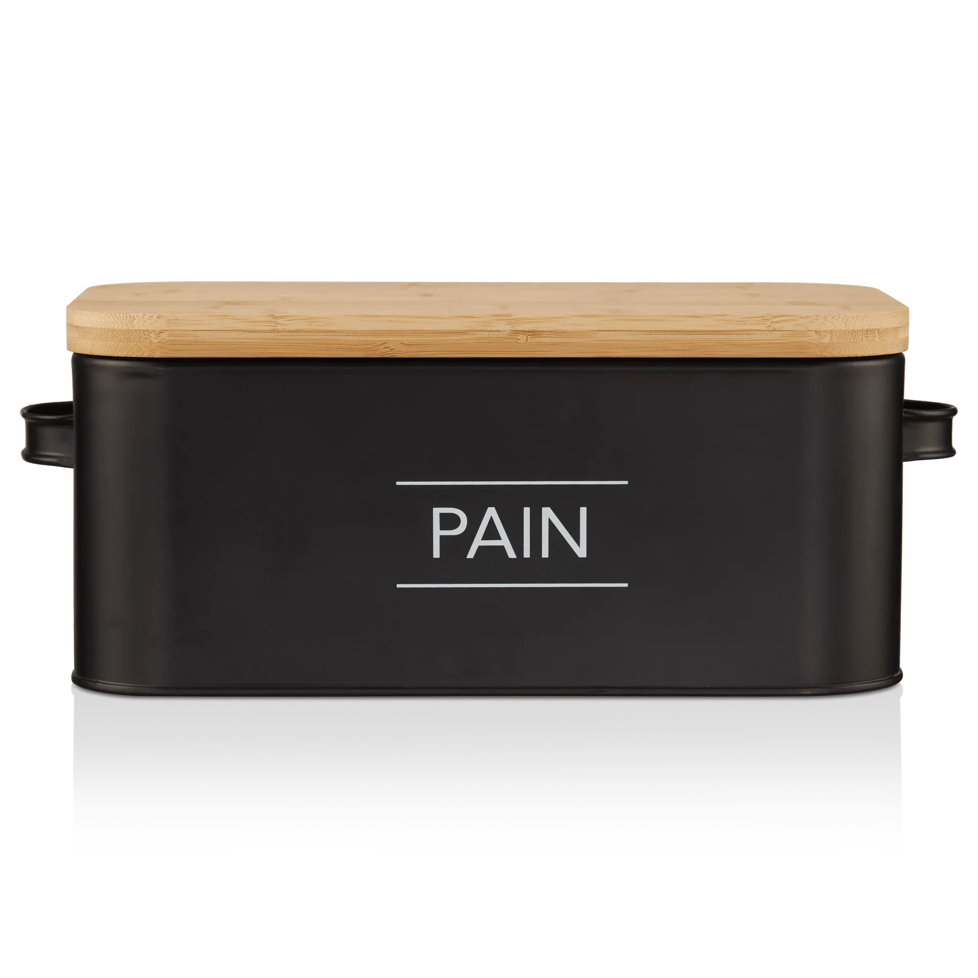 Metal Bread Box with Bamboo Lid