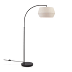 Metal Floor Lamp with White Shade