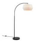 Metal Floor Lamp with White Shade