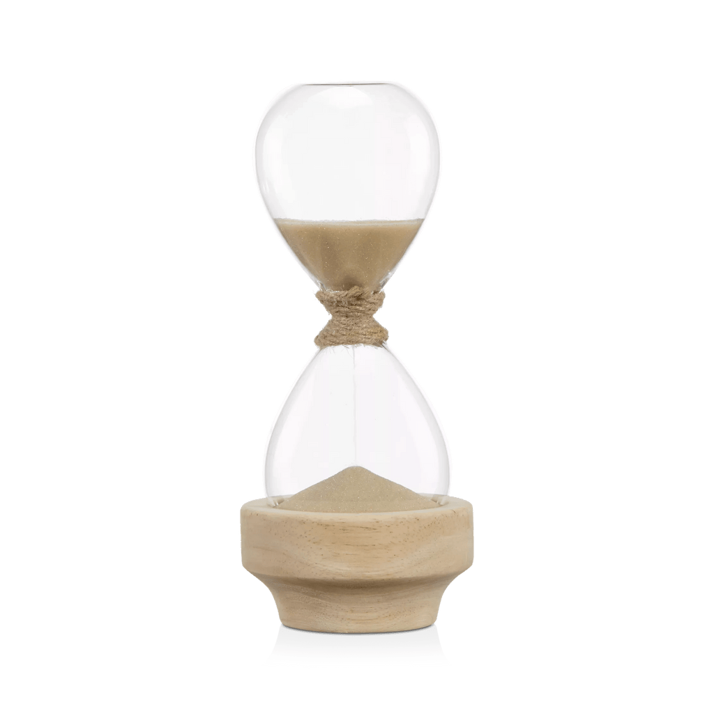 Decorative Hourglass with Wood Base