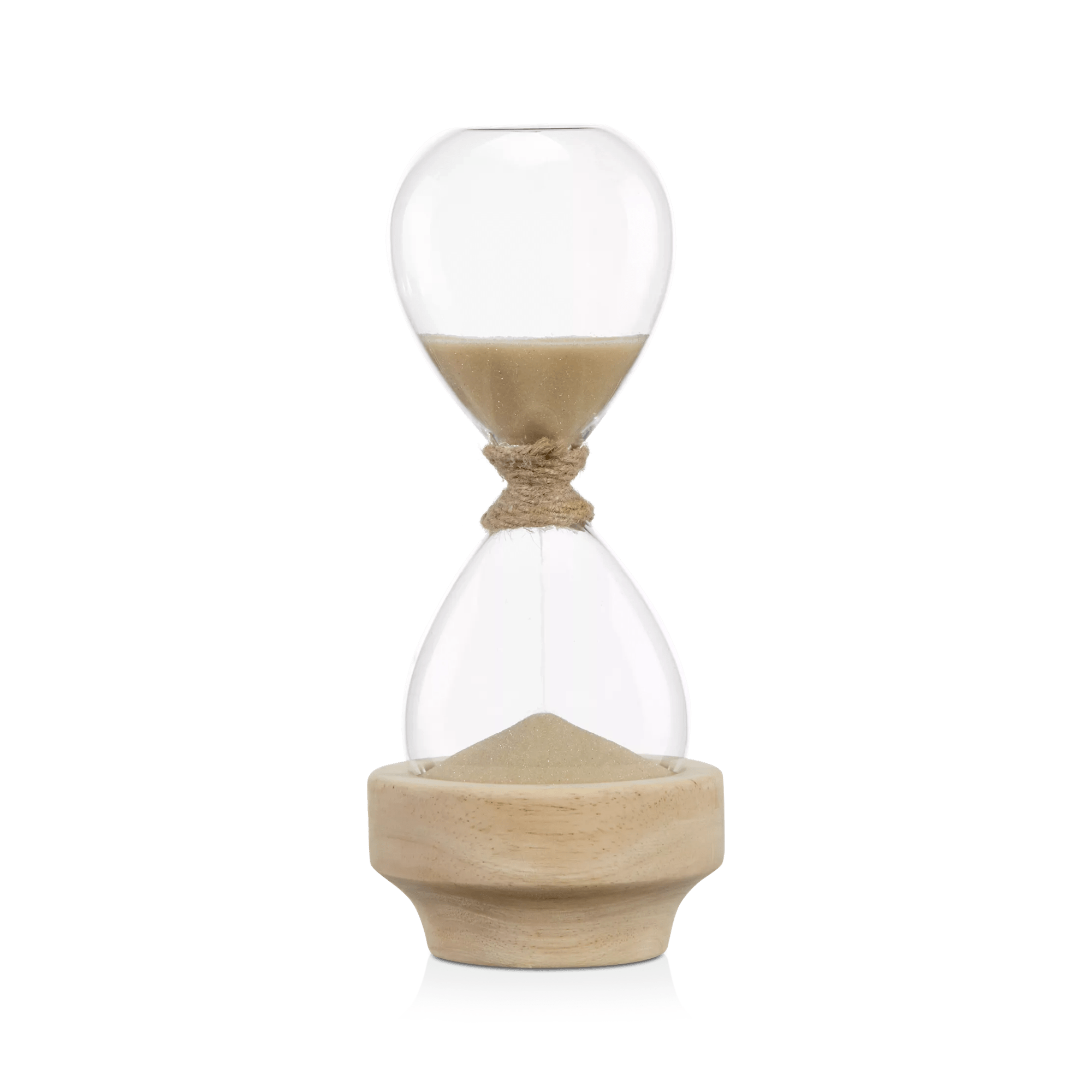 Decorative Hourglass with Wood Base