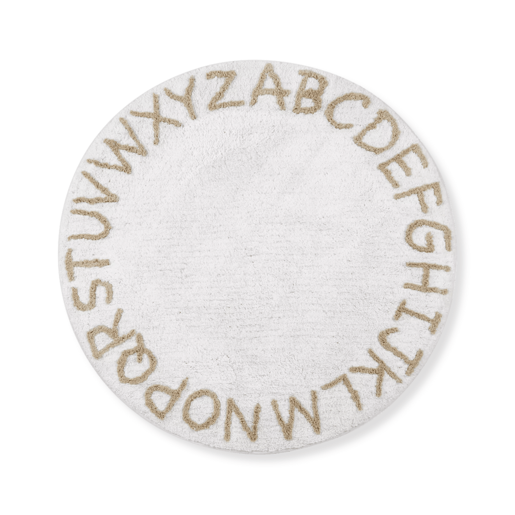 Round Alphabet Rug