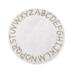 Round Alphabet Rug
