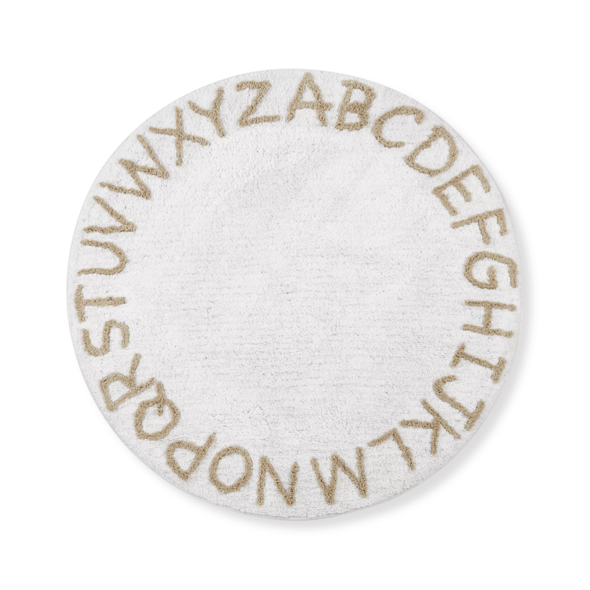 Round Alphabet Rug