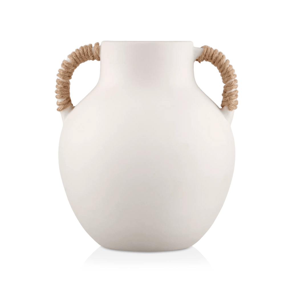 Ceramic Table Vase with Rope on Handles