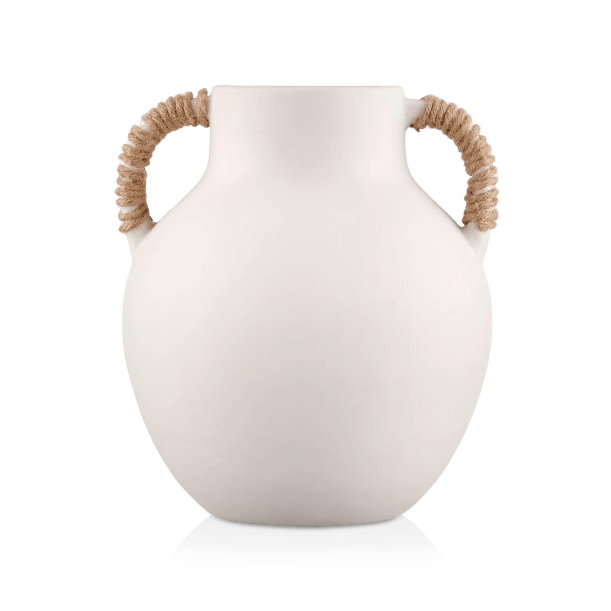 Ceramic Table Vase with Rope on Handles