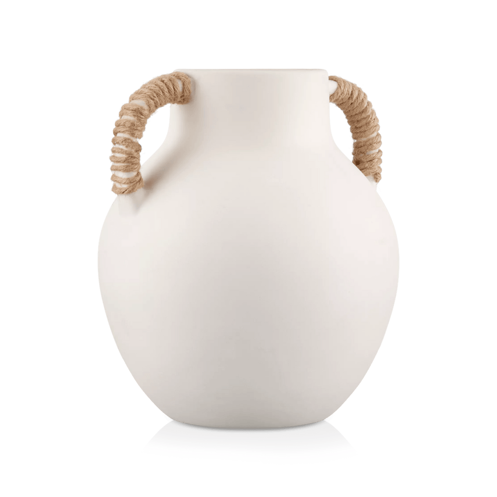 Ceramic Table Vase with Rope on Handles