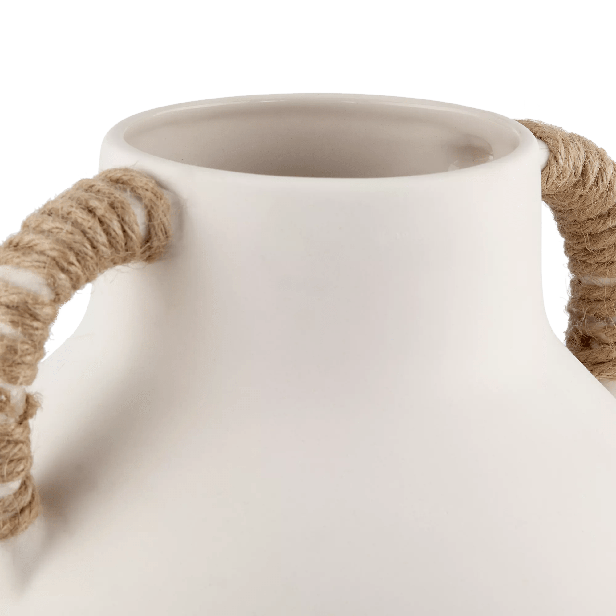 Ceramic Table Vase with Rope on Handles