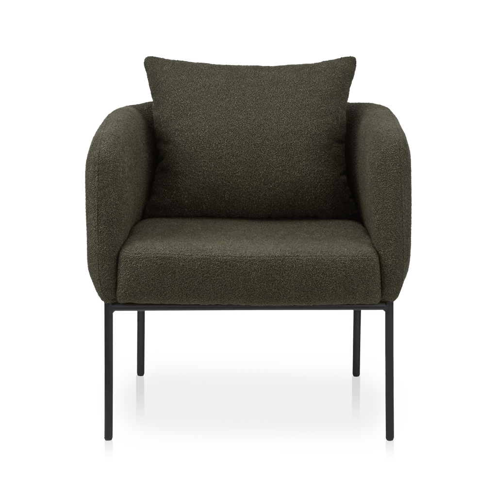 Fabric and Metal Accent Chair