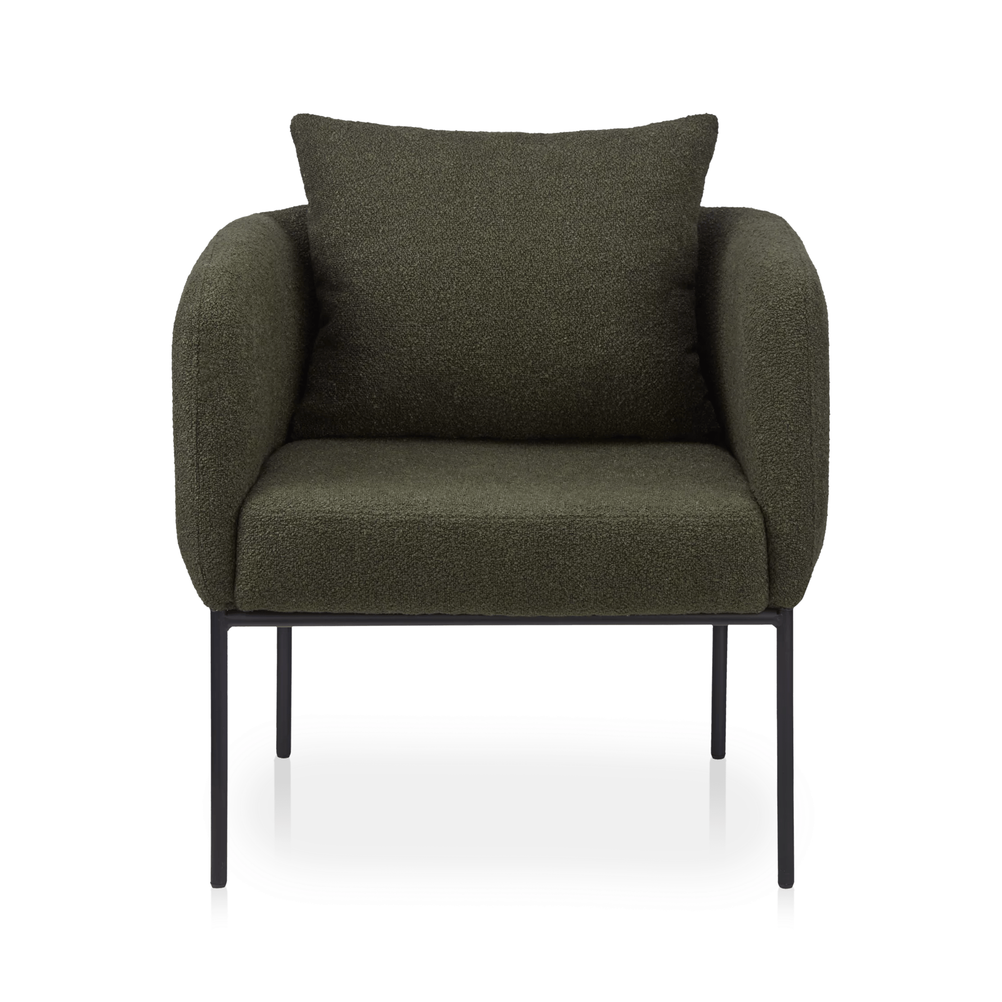 Fabric and Metal Accent Chair