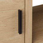 Fabric and Wood Bench with Shoe Rack and Storage