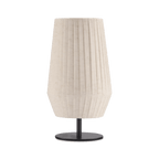 Linen Table Lamp with Metal Base