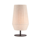 Linen Table Lamp with Metal Base