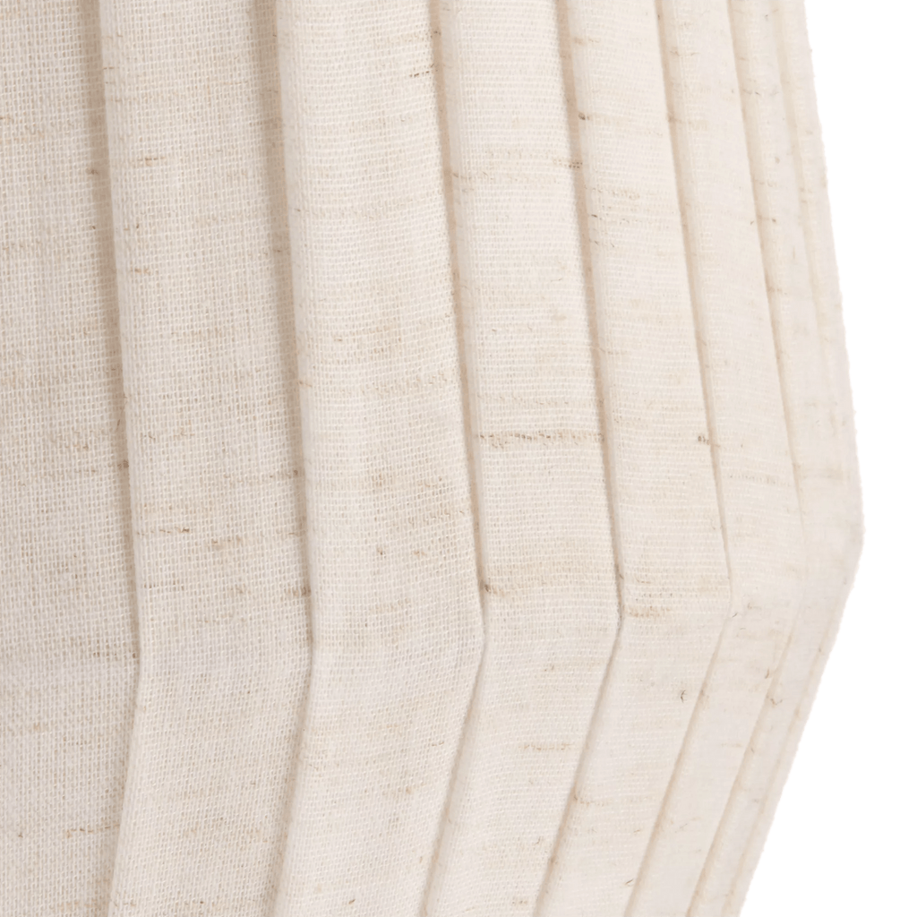 Linen Table Lamp with Metal Base