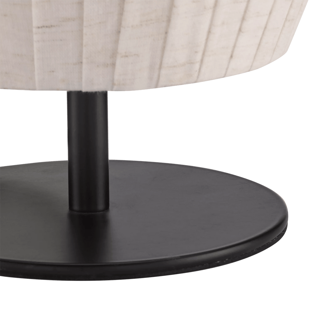 Linen Table Lamp with Metal Base