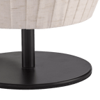 Linen Table Lamp with Metal Base