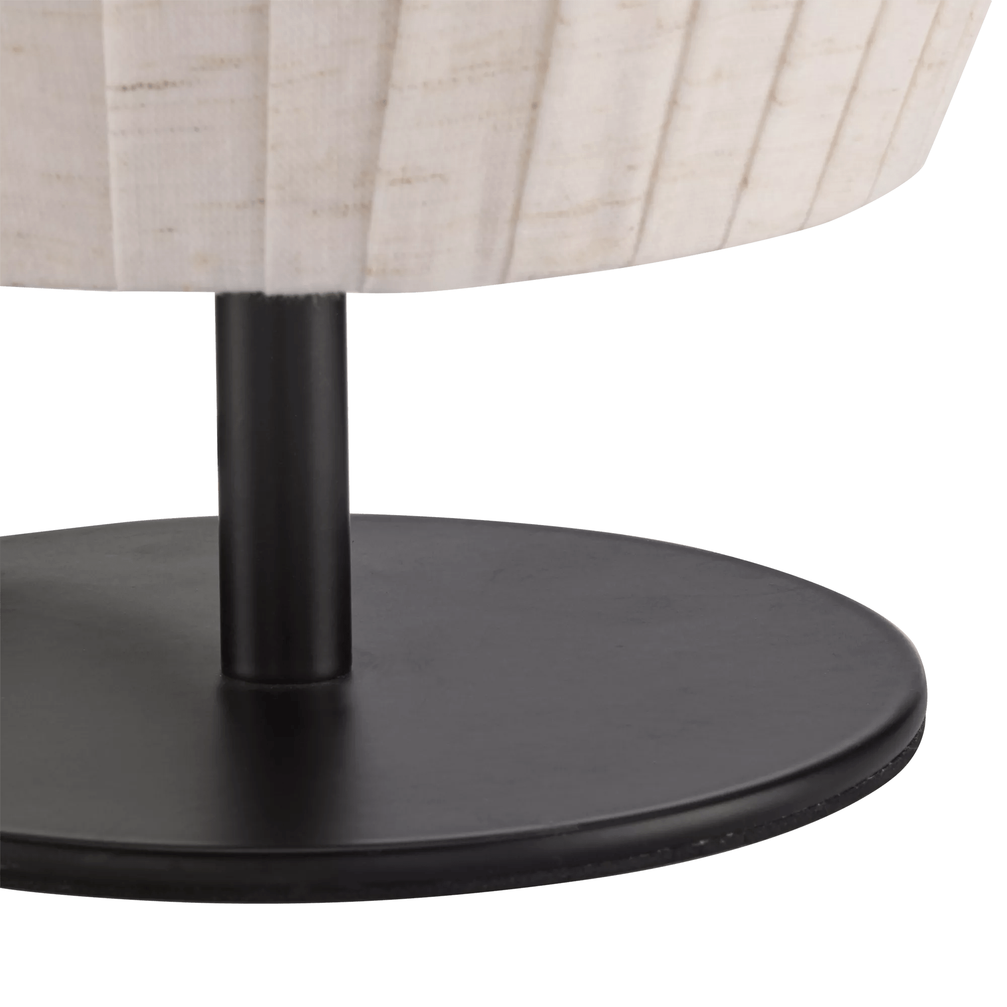 Linen Table Lamp with Metal Base