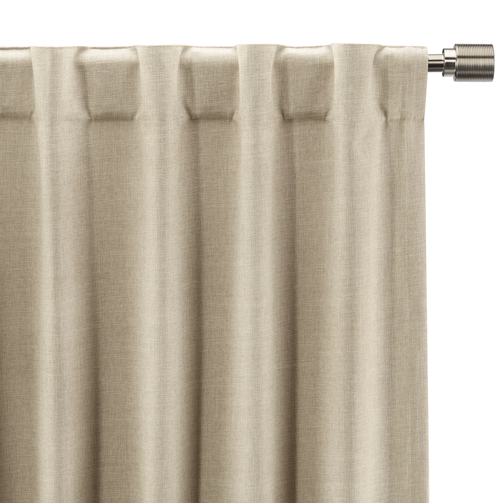 Beige Taha Rod Pocket Back Tab Blackout Curtain