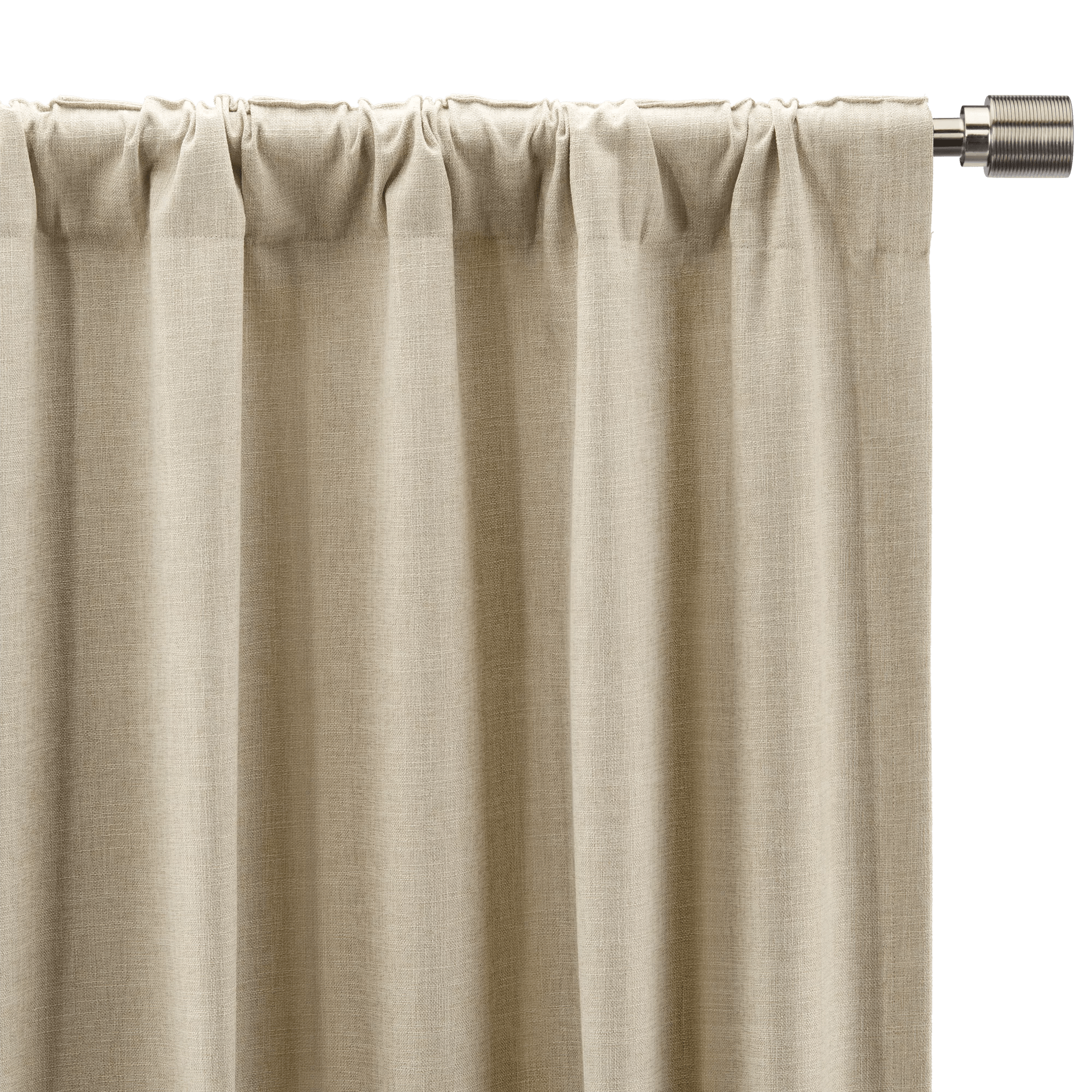 Beige Taha Rod Pocket Back Tab Blackout Curtain