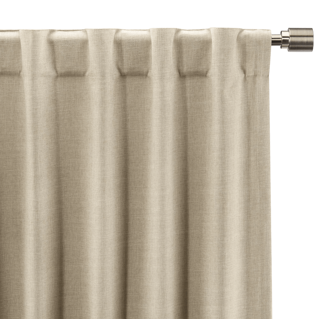 Beige Taha Rod Pocket Back Tab Blackout Curtain