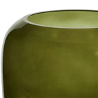 Green Glass Pillar Candle Holder
