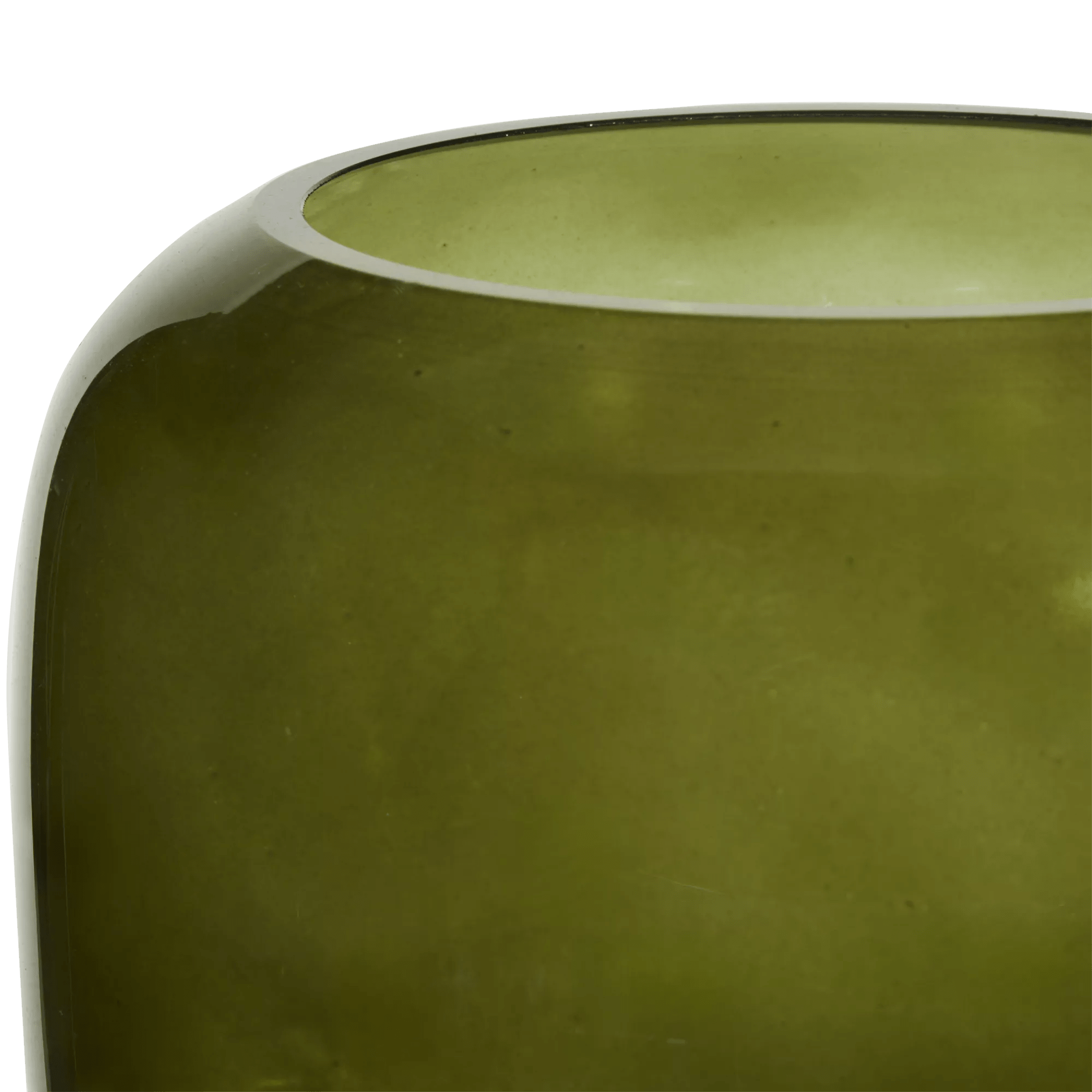 Green Glass Pillar Candle Holder
