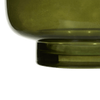 Green Glass Pillar Candle Holder