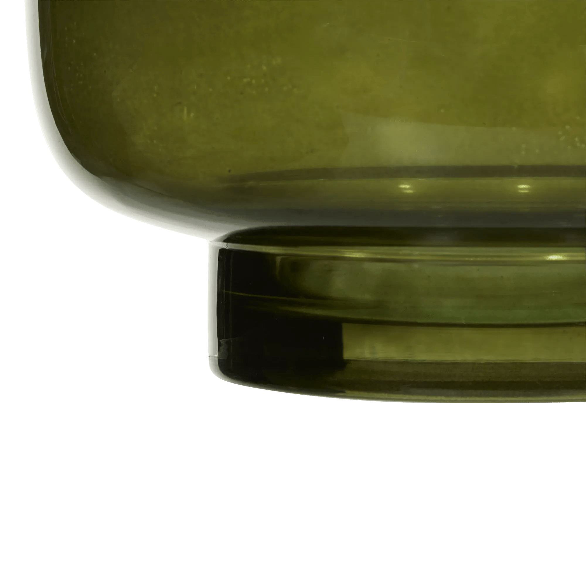 Green Glass Pillar Candle Holder