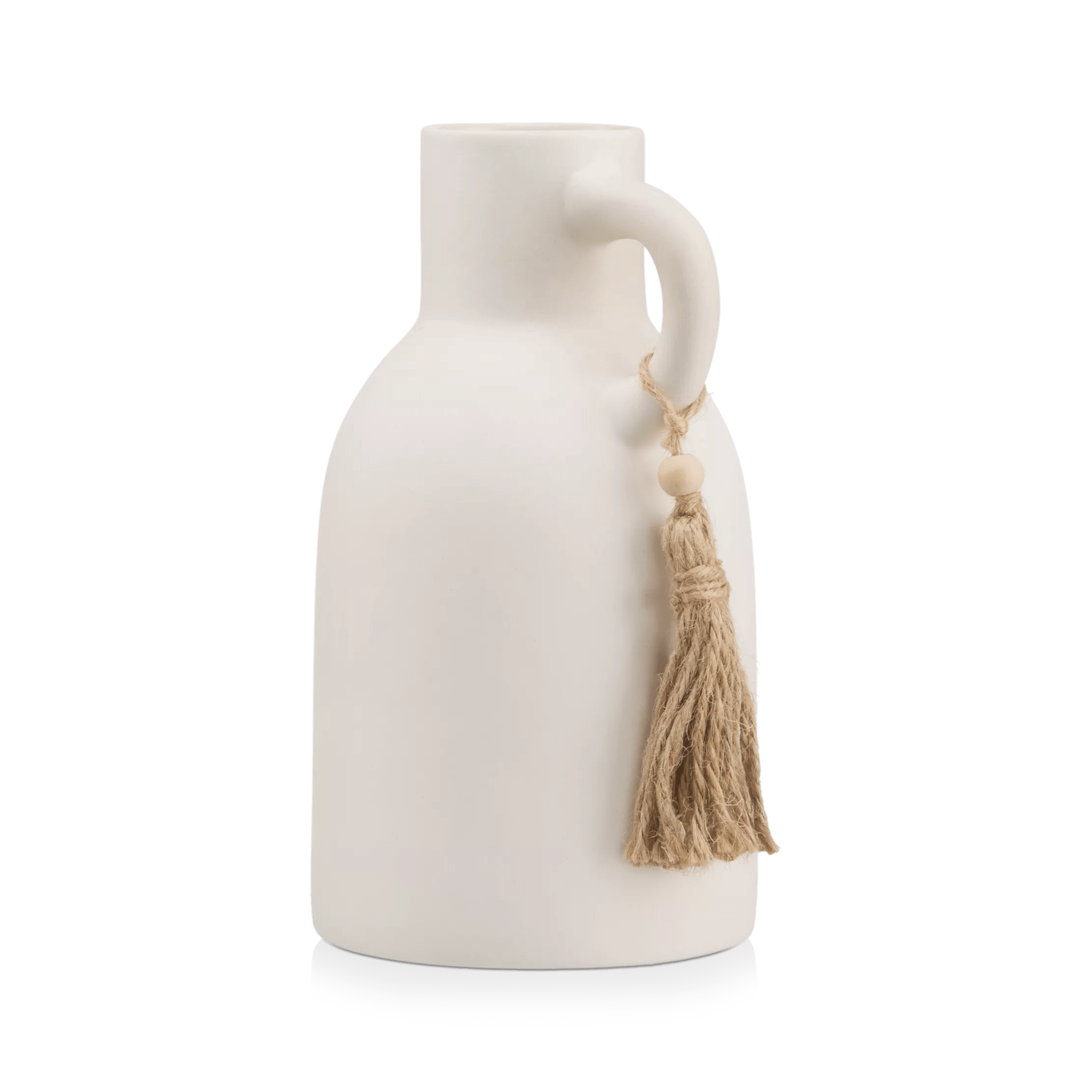 Ceramic Bottle Vase with Tassel