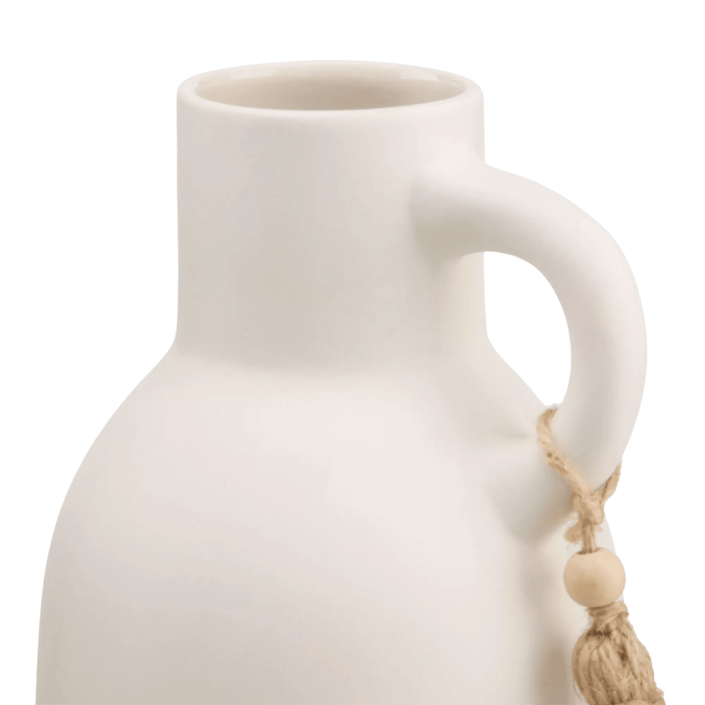 Ceramic Bottle Vase with Tassel