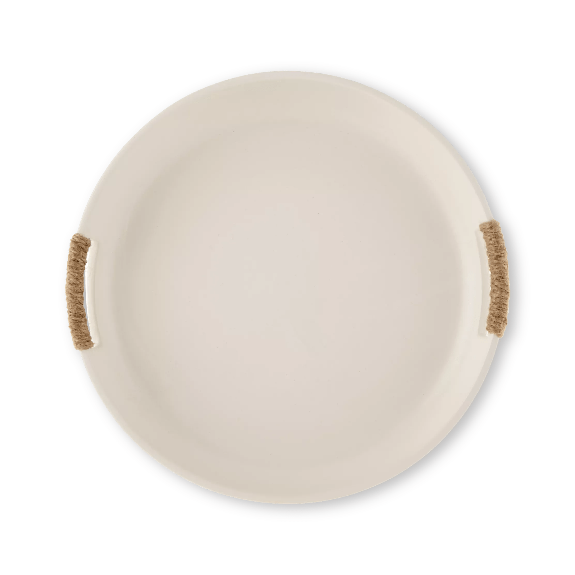 Ceramic Tray with Rope on Handles