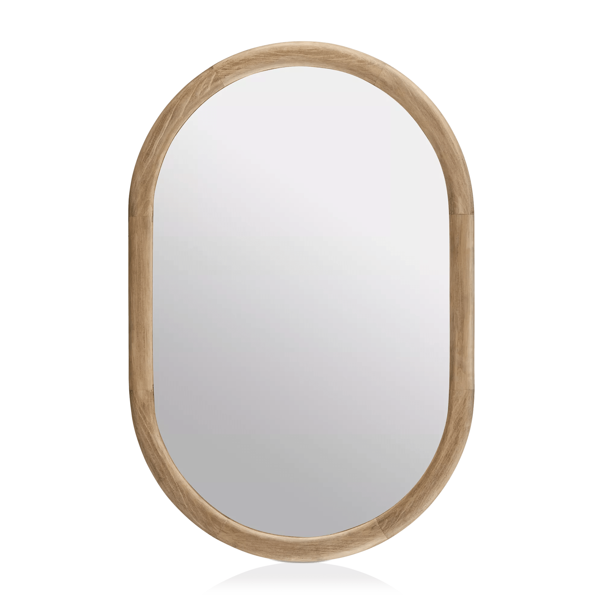 Wood Framed Oval Mirror