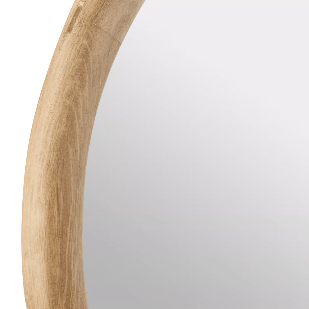 Wood Framed Oval Mirror